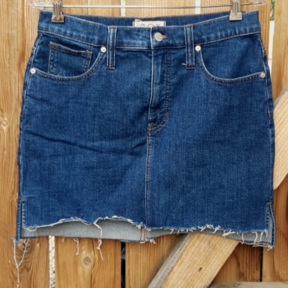Madewell jean mini skirt darkwash sz 29